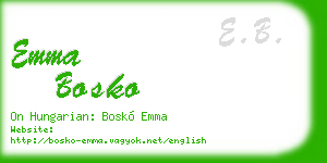 emma bosko business card