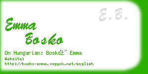emma bosko business card